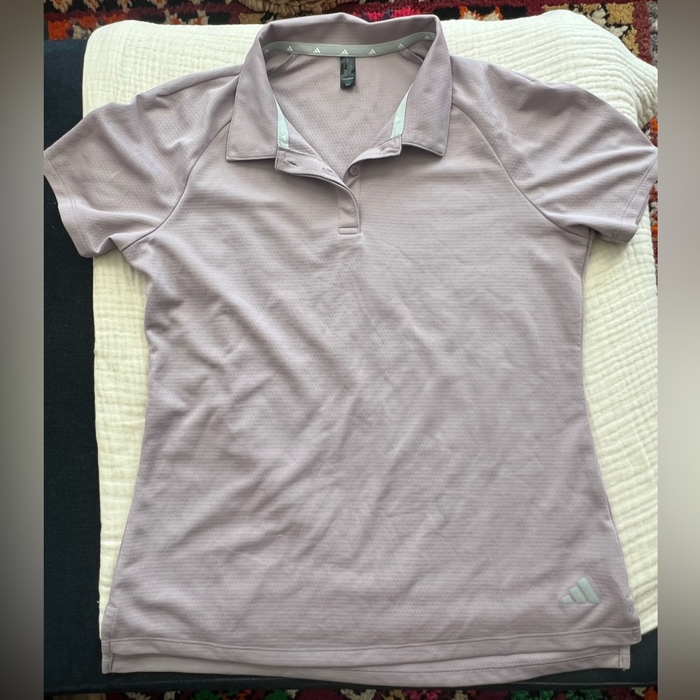 adidas Women's Short Sleeve Polo - Soft Lavender